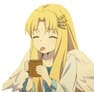 🤢 anime, sticker, angel, cute, female telegram sticker