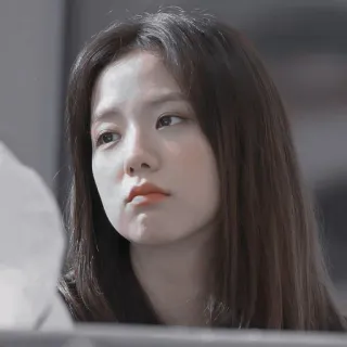 🍂 mujer, retrato, cara, persona, coreana, asiática telegram sticker