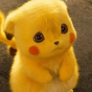 🥺 Pikachu Pikachu, Pokémon, mignon, dessin animé, jaune, animé, triste telegram sticker