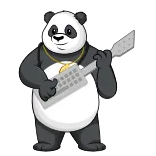🎸 판다, 기타, 음악, 키보드, 동물, 만화, 웃긴 telegram sticker