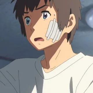 🍣 Taki Tachibana Your Name Anime, Personnage, Blessé, Bandages telegram sticker