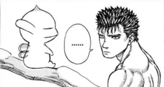 🖤 Guts Berserk ...... manga, anime, elf, berserk, guts whatsapp sticker