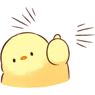 🤩 pollito, lindo, dibujos animados, animal, amarillo, pulgar arriba whatsapp sticker