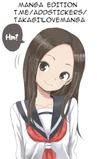😍 MANGA EDITION
T.ME/ADDOSTICKERS/
TAKAGIILOVEMANGA
Hm? Chica anime, Manga, Sticker, Lindo, Uniforme escolar telegram sticker