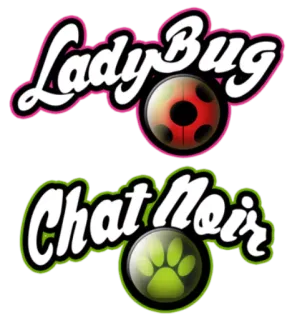 🐞 Ladybug, Chat Noir LadyBug Chat Noir Coccinella, Chat Noir, Miraculous, Parigi, Cartoni animati, Programma per bambini telegram sticker