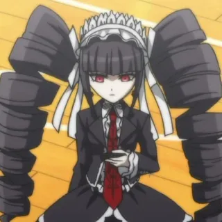 🃏 Celestia Ludenberg Danganronpa Anime, Mangá, Danganronpa, Celestia Ludenberg, Gothic Lolita, Personagem telegram sticker