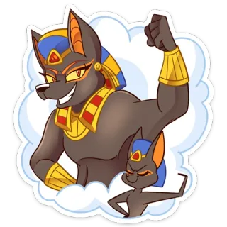 💪 犬, 漫画, 動物, キャラクター telegram sticker
