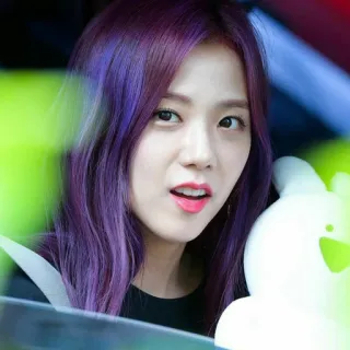 ❣ Jisoo kpop, jisoo, singer, blackpink, celebrity, purple hair telegram sticker