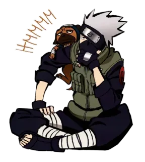 🥷 Kakashi Naruto HMMMM anime, kakashi, naruto, dog, thinking telegram sticker
