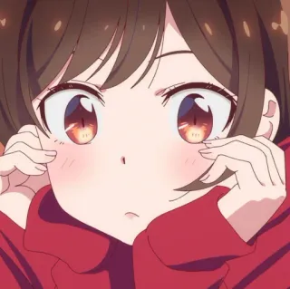 🔴 anime, manga, kawaii, cute, girl, chibi telegram sticker