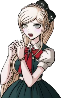 😦 Sonia Nevermind Danganronpa Аниме, Игра, Персонаж, Блондинка, Danganronpa telegram sticker