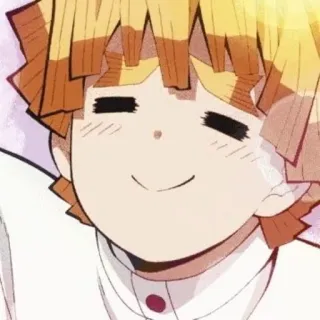 😊 Zenitsu Agatsuma Demon Slayer anime, demon slayer, zenitsu, happy, smile telegram sticker