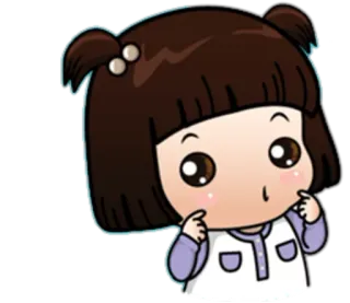 😮 Cartoon, Mädchen, Süß, Anime, Sticker telegram sticker