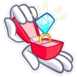 💍 bague, diamant, mariage, demande en mariage, amour, union telegram sticker