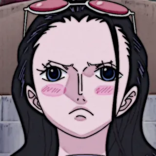 📜 Nico Robin One Piece 动漫, 海贼王, 妮可·罗宾, 卡通, 贴纸, 女人, 角色 telegram sticker