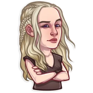 🤨 Daenerys Targaryen Game of Thrones daenerys targaryen, gra o tron, khaleesi, matka smoków, naklejka, portret telegram sticker