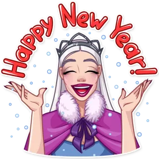 😄 Happy New Year! ano novo, feliz ano novo, celebração, festivo, saudação, feriado, inverno telegram sticker