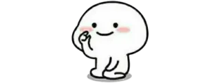 🍚 fofo, blob, desenho animado, coração com os dedos, amor whatsapp sticker