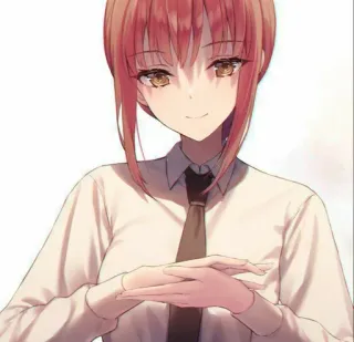 🍷 Makima Chainsaw Man Аниме, Манга, Человек-бензопила, Макима telegram sticker