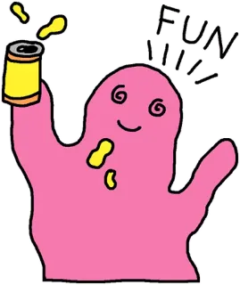 🍻 FUN diversión, fiesta, dibujos animados, bebida, celebración telegram sticker