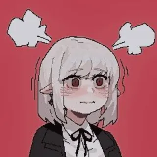 🪔 anime, girl, angry, elf, frustrated telegram sticker