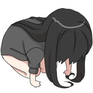 😣 Anime, Mädchen, Traurig, Weinend, Emotional, Deprimiert telegram sticker