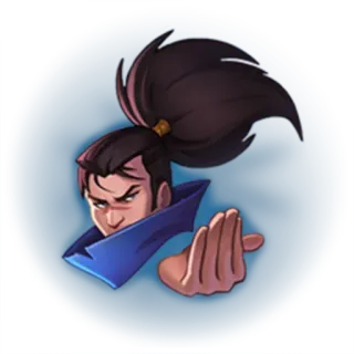 🖕 Yasuo League of Legends yasuo, league of legends, lol, game character, sticker telegram sticker