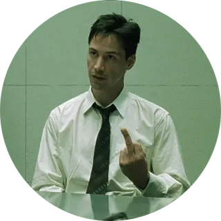 🖕 นิ้วกลาง, หยาบคาย, ท่าทาง, ผู้ชาย, ธุรกิจ telegram sticker