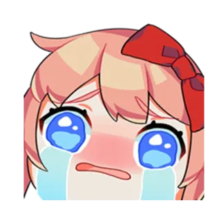 😥 anime, crying, sad, emotional, girl telegram sticker