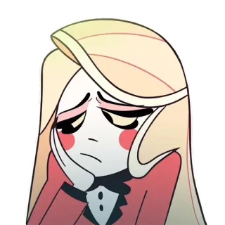 🙁 Charlie Magne Hazbin Hotel hazbin hotel, sedih, charlie, kartun, animasi telegram sticker