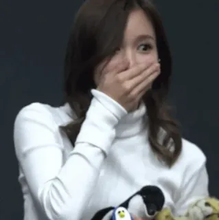 🤭 person, shock, surprise, facepalm, celebrity, woman telegram sticker
