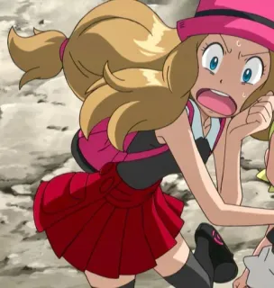 😱 Serena Pokemon Аниме, Покемон, Серена, Мультфильм whatsapp sticker