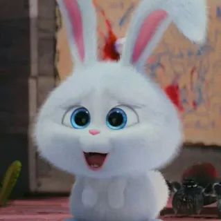 😆 Snowball The Secret Life of Pets conejo, conejito, lindo, animal, dibujos animados, mascota whatsapp sticker