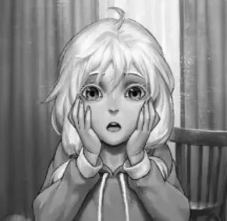😱 Anime, Manga, verängstigt, besorgt, emotional telegram sticker