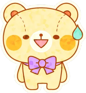 😅 beruang, kartun, stiker, binatang, lucu, boneka beruang telegram sticker
