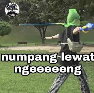 💰 numpang-lewat ngeeeeeeng Meme, Text, Indonesisch, Lustig whatsapp sticker