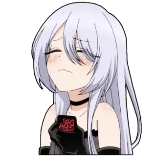 The dress-up doll that fell in love @animestkrs whatsapp stickers