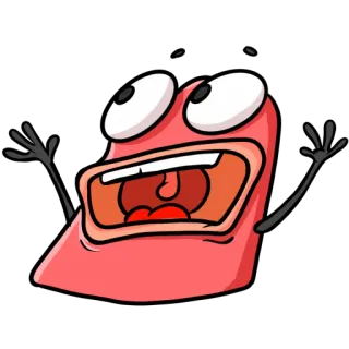 😲 Dessin animé, Personnage, Niais, Drôle, Expression, Animé telegram sticker