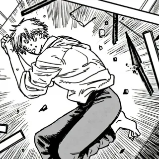 ⚙️ Denji Chainsaw Man chainsaw man, denji, anime, manga, dessin animé, violence, sang telegram sticker