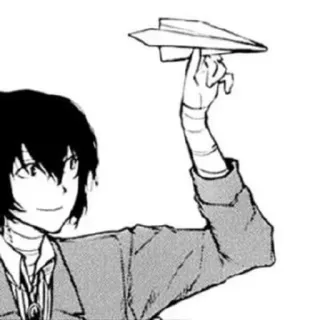 🌟 anime, paper airplane, character, manga, drawing, art telegram sticker