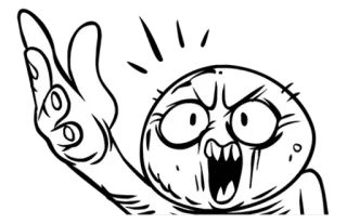 💪 Meme, Rage Comic, Stinkefinger, Beleidigend telegram sticker