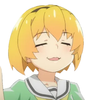 😽 anime, dibujos animados, sonrisa, feliz, personaje whatsapp sticker