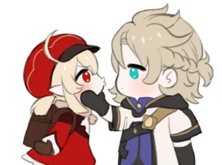 🏖 Klee Genshin Impact genshin impact, anime, cute, klee, albedo, video game telegram sticker