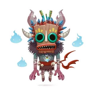 🤖 voodoo, magic, monster, mask, tribal, doll telegram sticker
