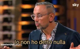 🤐 Masterchef Io non ho detto nulla masterchef, italian, cooking, chef, quote telegram sticker