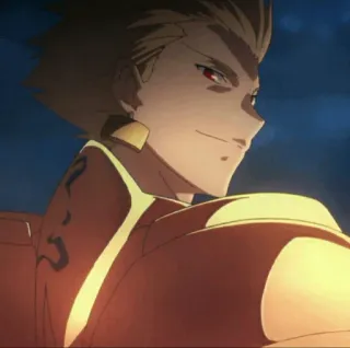 ✨ Gilgamesh Fate anime, postać, złoty, król, sługa telegram sticker