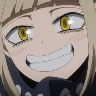 💉 Himiko Toga My Hero Academia anime, smiling, villain, character, girl telegram sticker