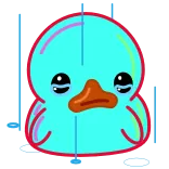 😭 vịt, buồn, khóc, dễ thương, hoạt hình, động vật, chim telegram sticker