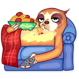 Pretty Lazy telegram stickers