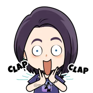 👏 CLAP CLAP @mayereid cartoon, clapping, animation, sticker telegram sticker